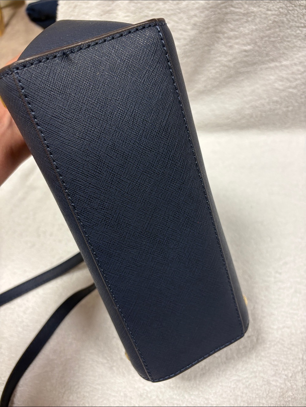 Michael Kors Navy blue small Crossbody with Gold Stud Accents - Picture 5 of 16